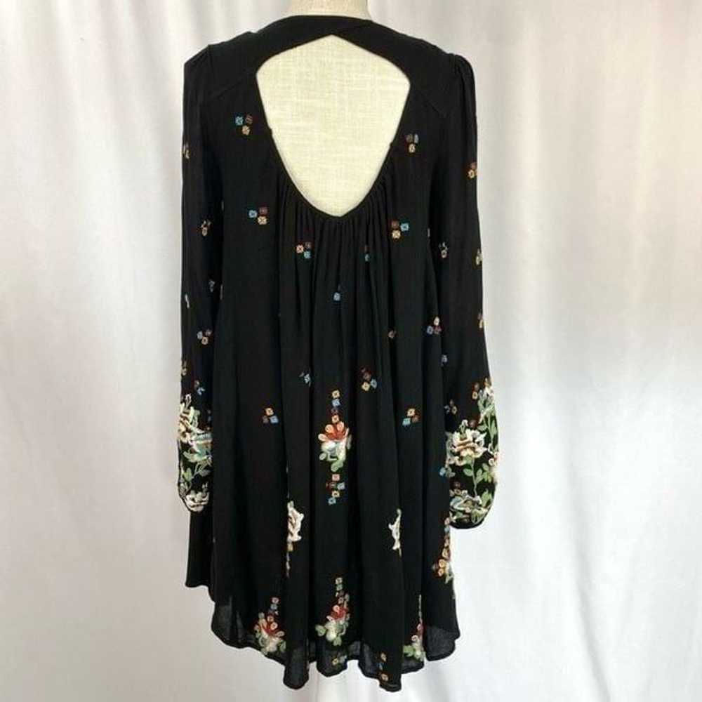 Free People Mini Dress Oxford Embroidered Black  … - image 3