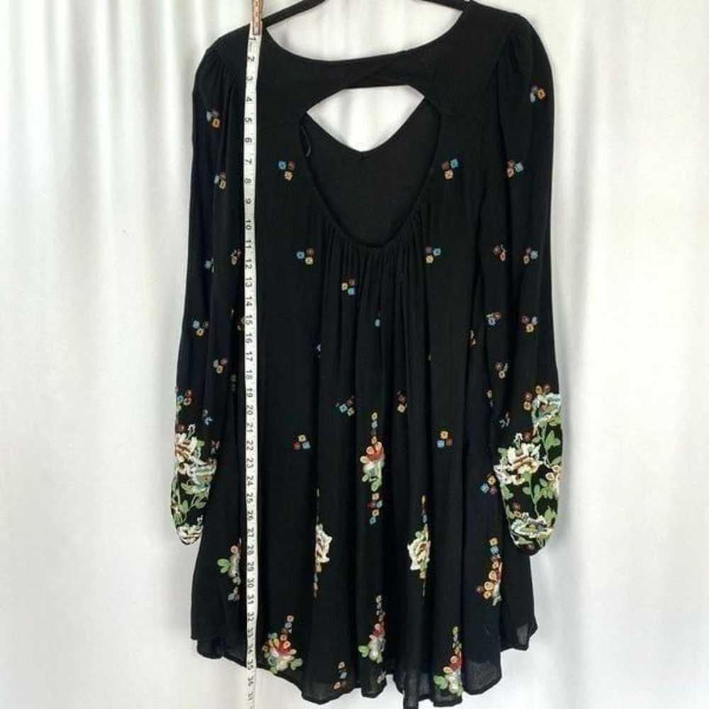 Free People Mini Dress Oxford Embroidered Black  … - image 9