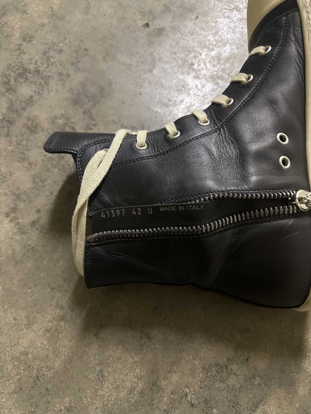 Rick Owens Rick Owens Mainline Black/Milk Leather… - image 7