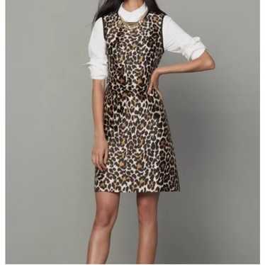 J.Crew Leopard Print Dress Size 8 Sleeveless Shif… - image 1