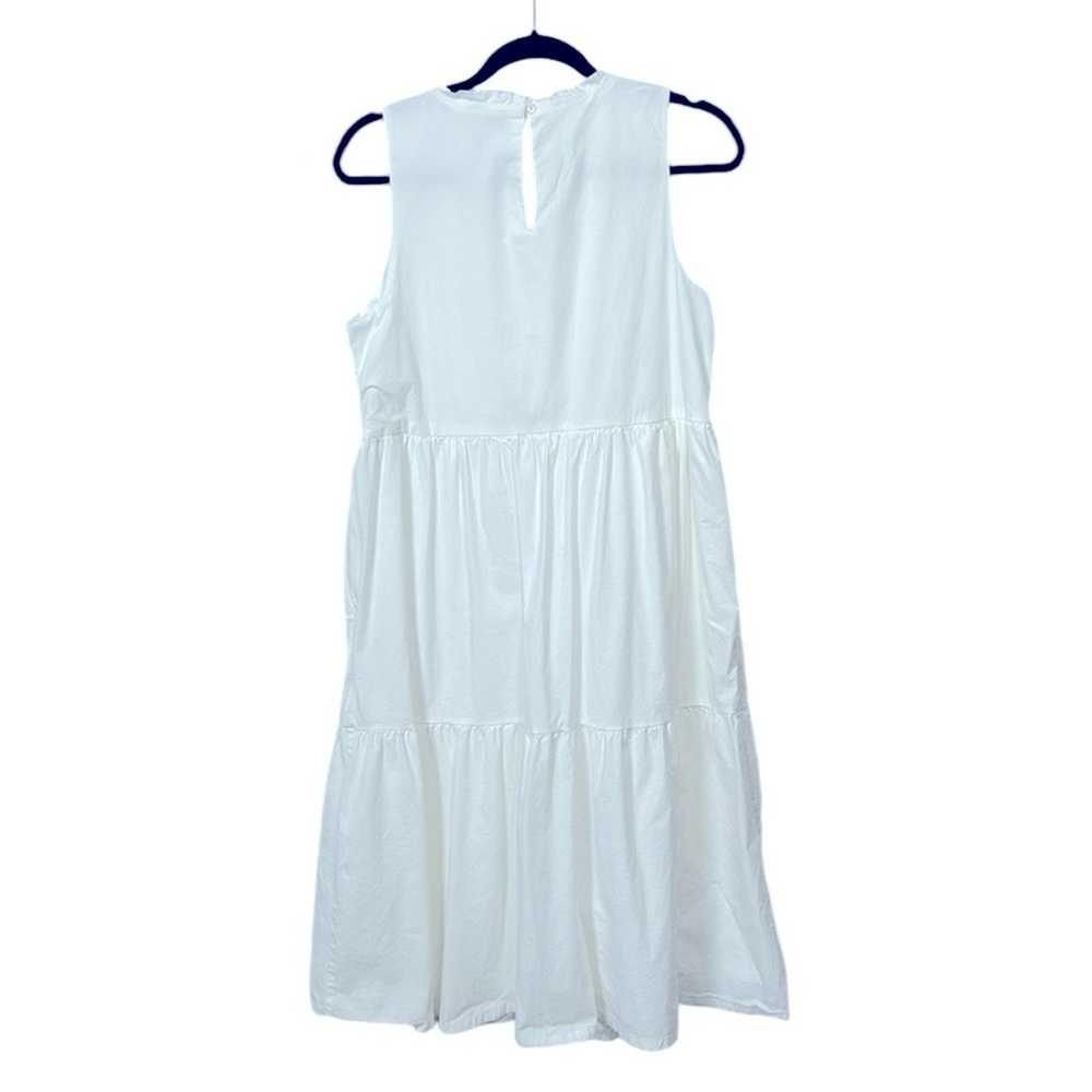 J.Crew Tiered Ruffle Collar White Dress, Women’s … - image 5