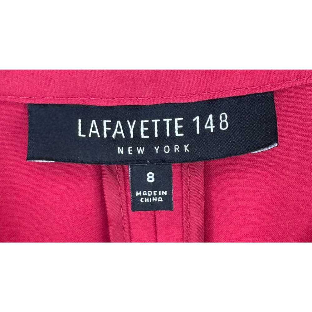 Lafayette 148 NY Hathaway Full Zip Belted Red Twi… - image 4