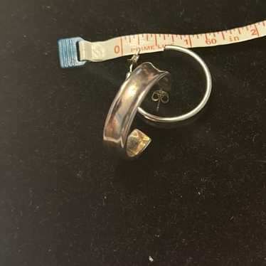 Vintage sterling silver 925 open hoop earrings