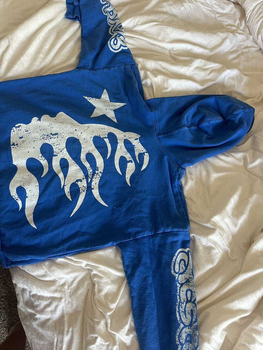 HELLSTAR × Rare × Streetwear Blue Hell Star Hoodie - image 2