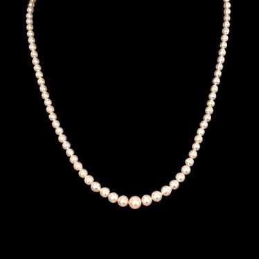 10k Solid White Gold Genuine Freshwater Pearl Gra… - image 1