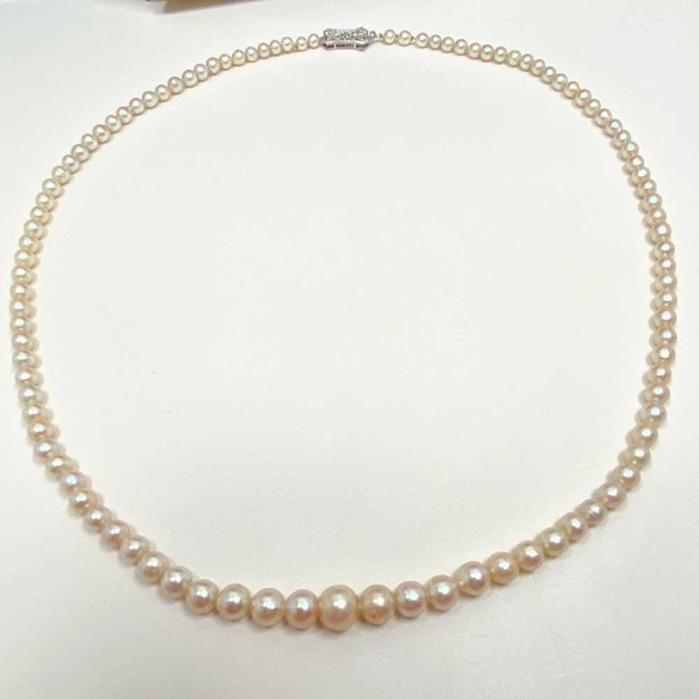 10k Solid White Gold Genuine Freshwater Pearl Gra… - image 8