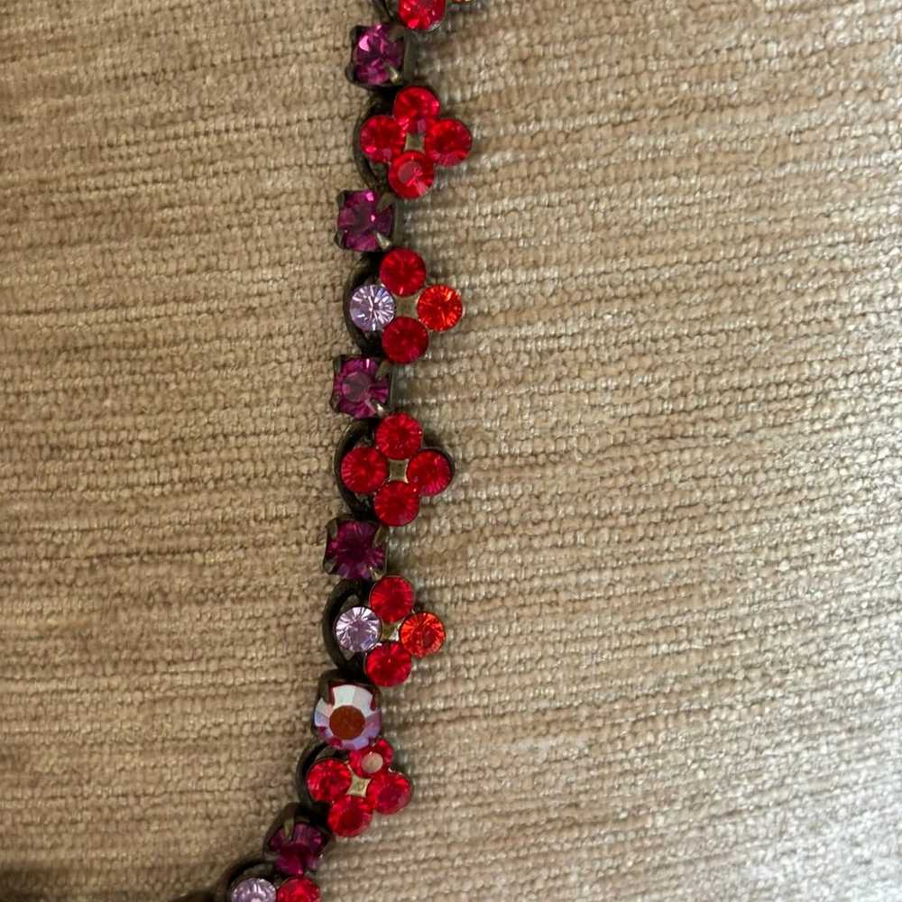 Sorrelli Red Pink Swarovski Crystal Necklace - image 10