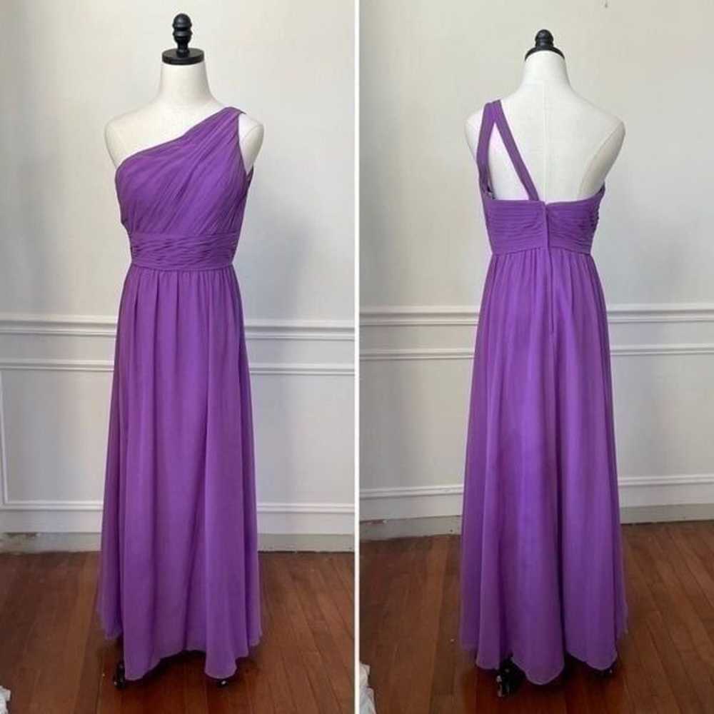 Impression Bridal One Shoulder Purple Chiffon Bri… - image 1