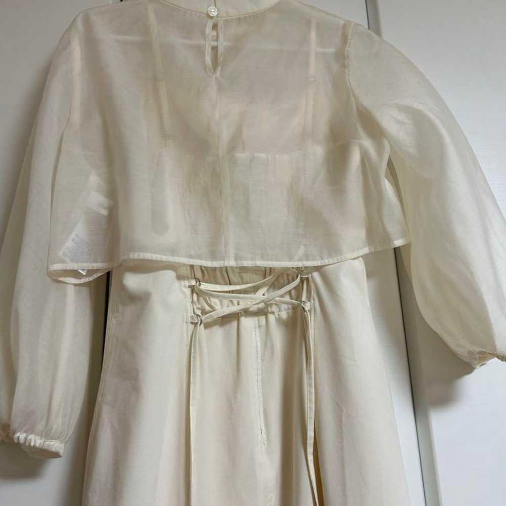 Ivory Cropped Top Long Dress - image 3