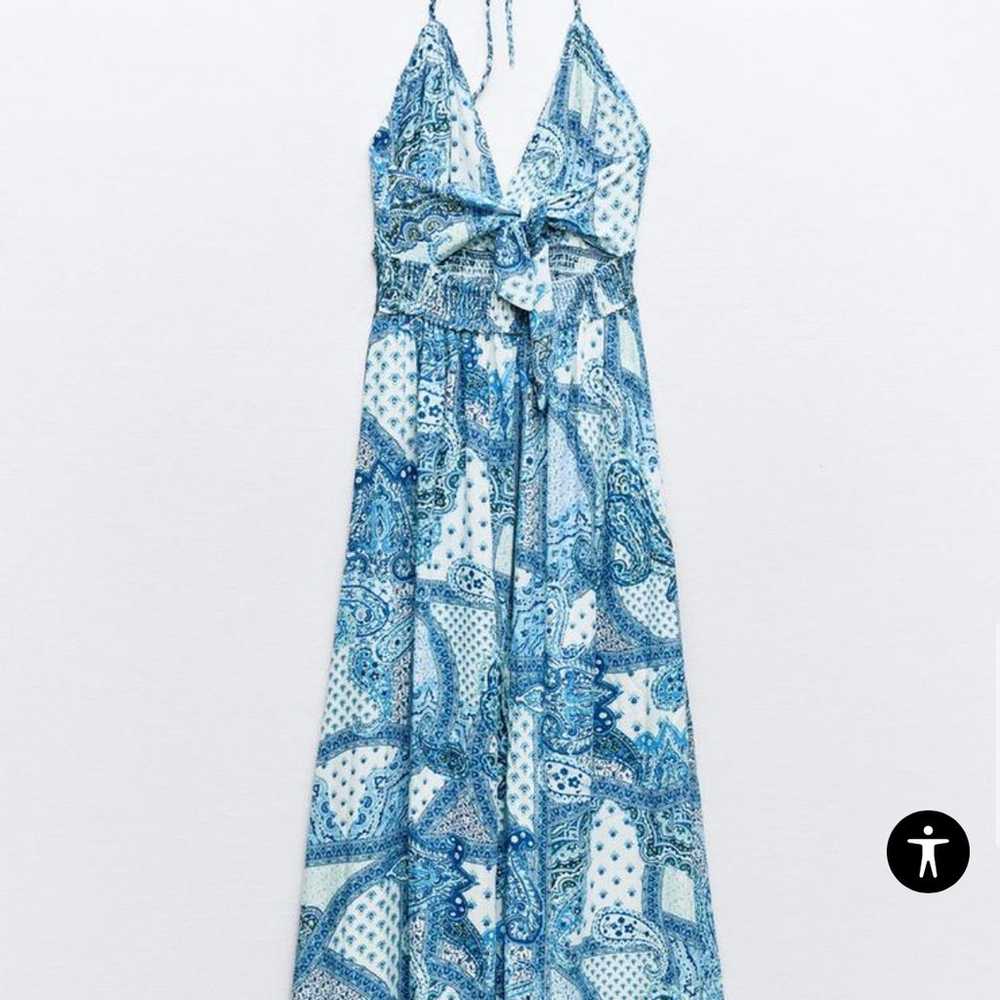 Zara Strappy Paisley Print Dress - image 12