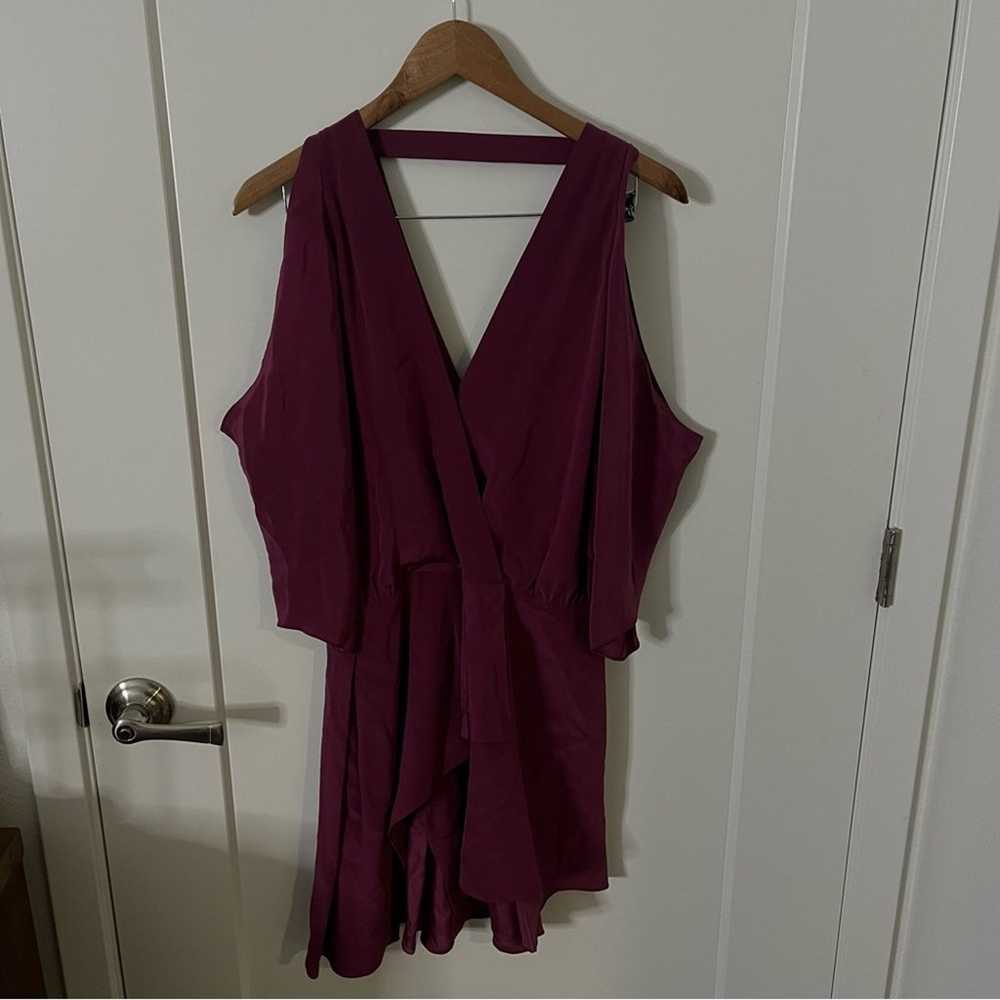 Michelle Mason Silk Open Shoulder Drape Mini Dres… - image 3