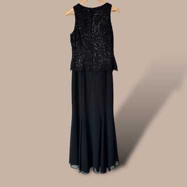 Jessica McClintock Black Sleeveless Maxi Dress Si… - image 1