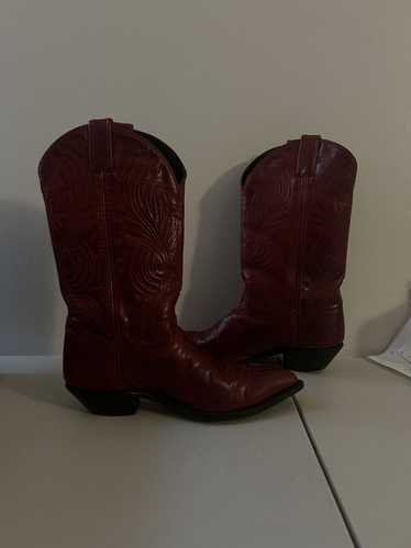 Vintage Code West red leather boots