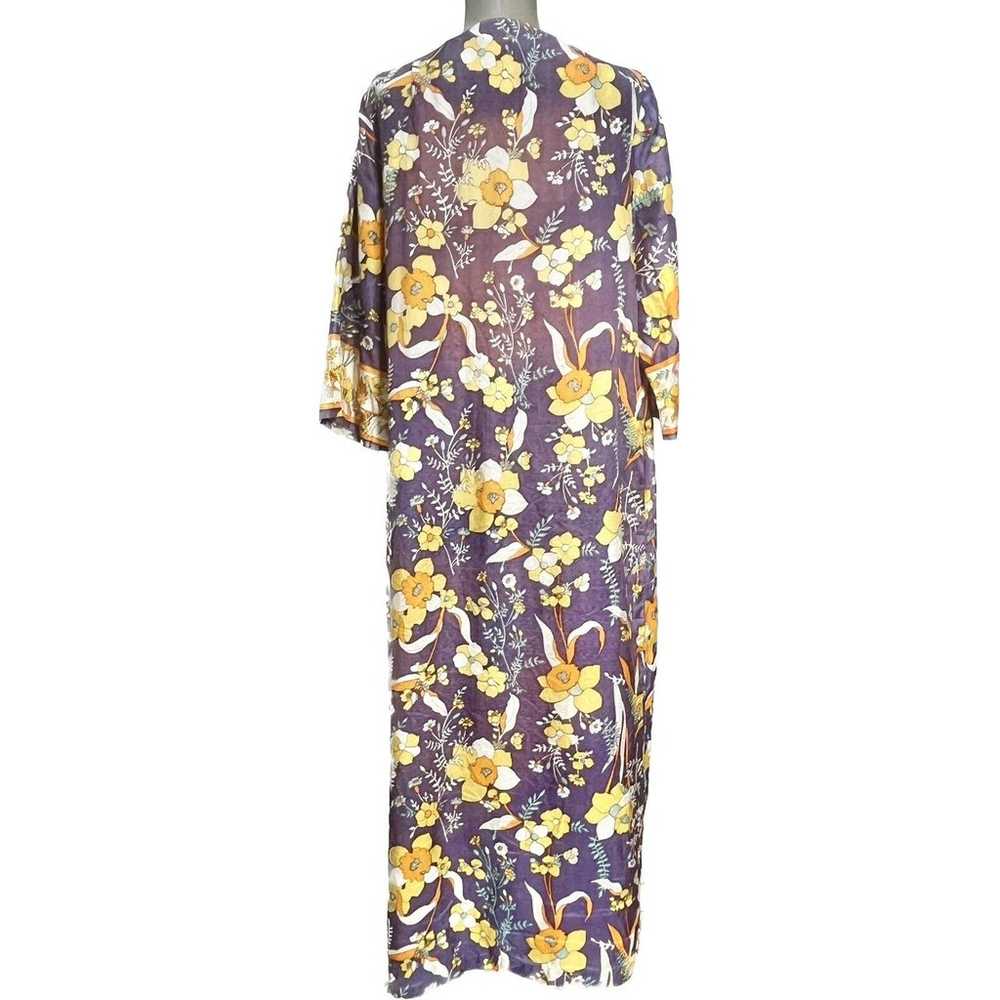 VTG Loungewear Layered Floral Wrap Dress & Coat R… - image 3