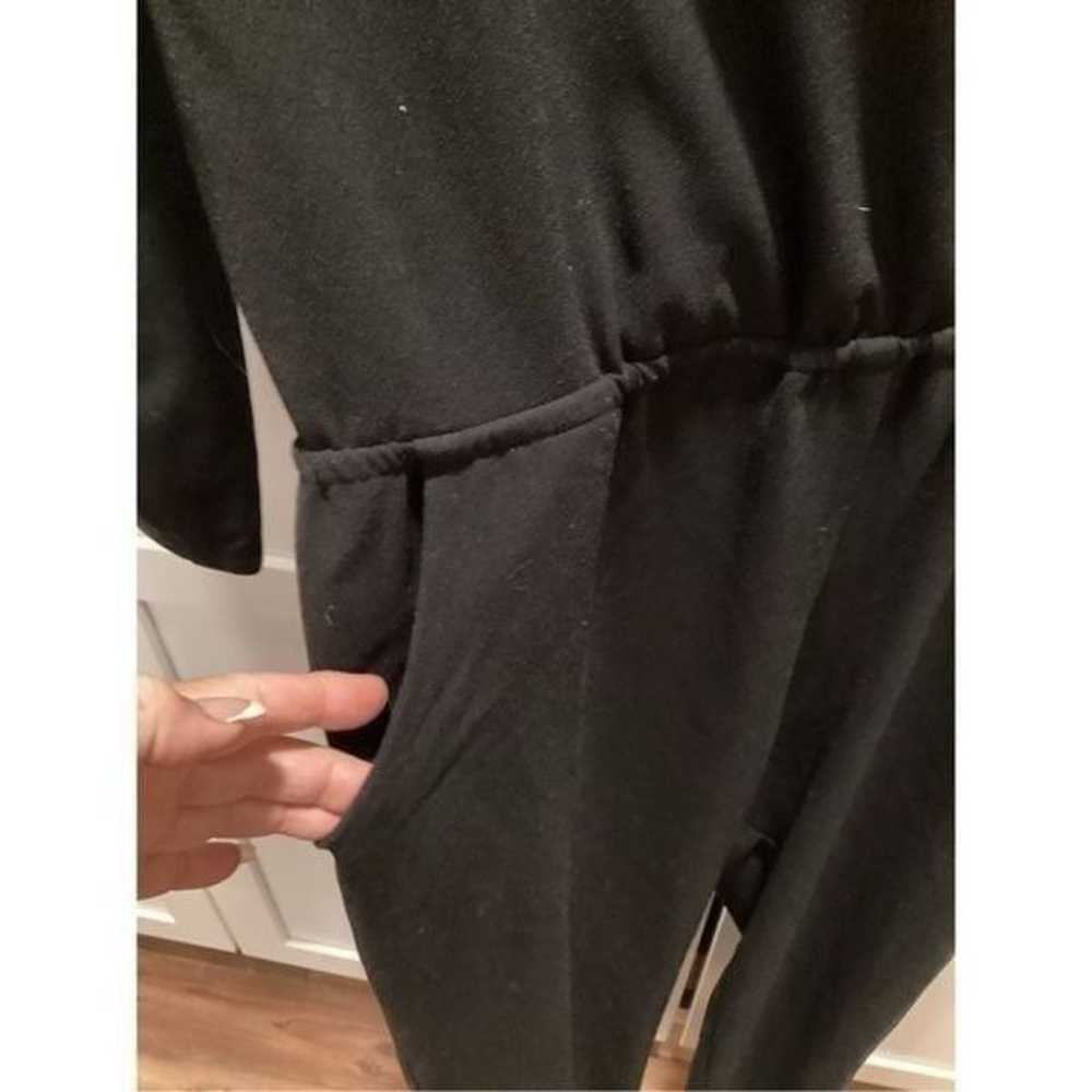 Marine Layer Nellie Black Crepe Jumpsuit Sz M Poc… - image 5