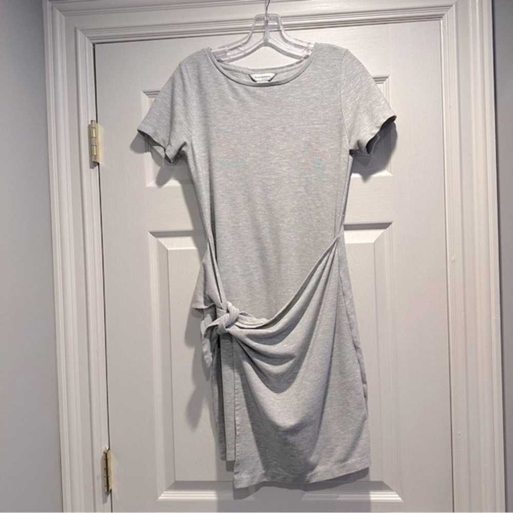 Club Monaco Twansia Grey Tie Front Dress Short Sl… - image 11