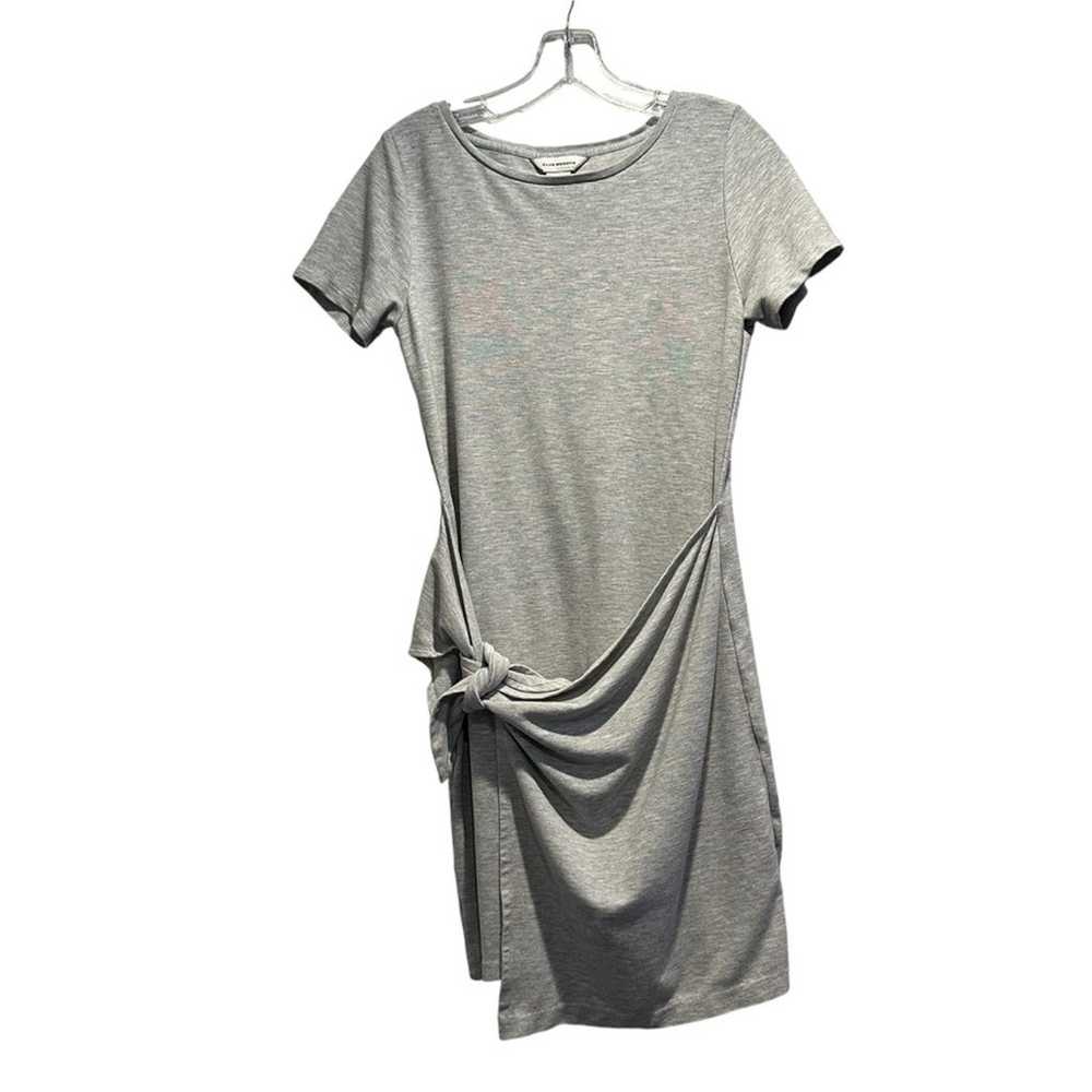 Club Monaco Twansia Grey Tie Front Dress Short Sl… - image 12