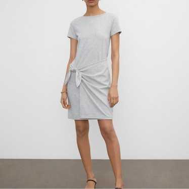 Club Monaco Twansia Grey Tie Front Dress Short Sl… - image 1