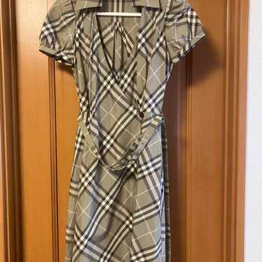 BURBERRY checked short-sleeve dress size 36