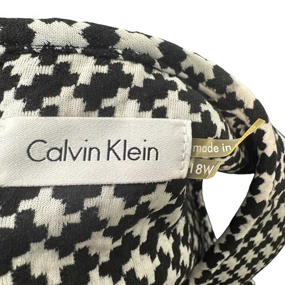 Calvin Klein Womens  Size 18W Houndstooth Sleevel… - image 2