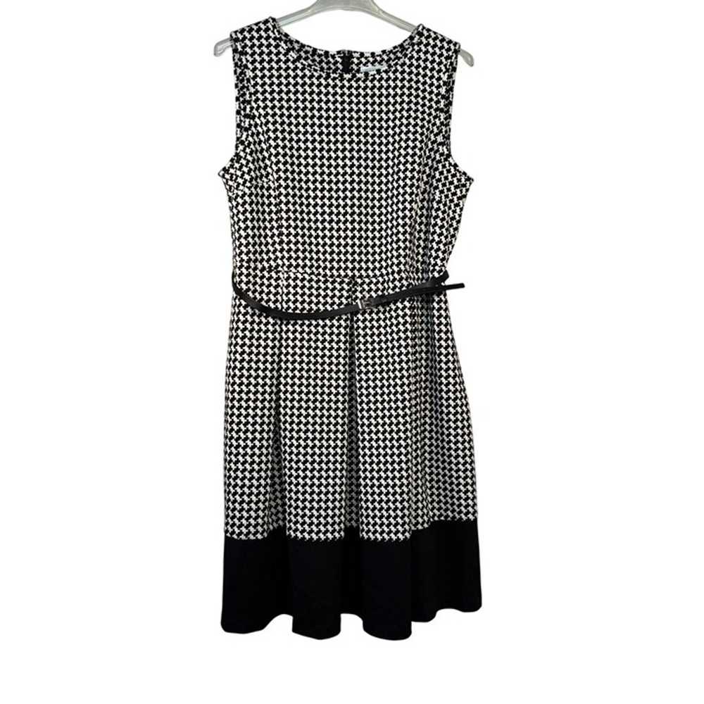 Calvin Klein Womens  Size 18W Houndstooth Sleevel… - image 3