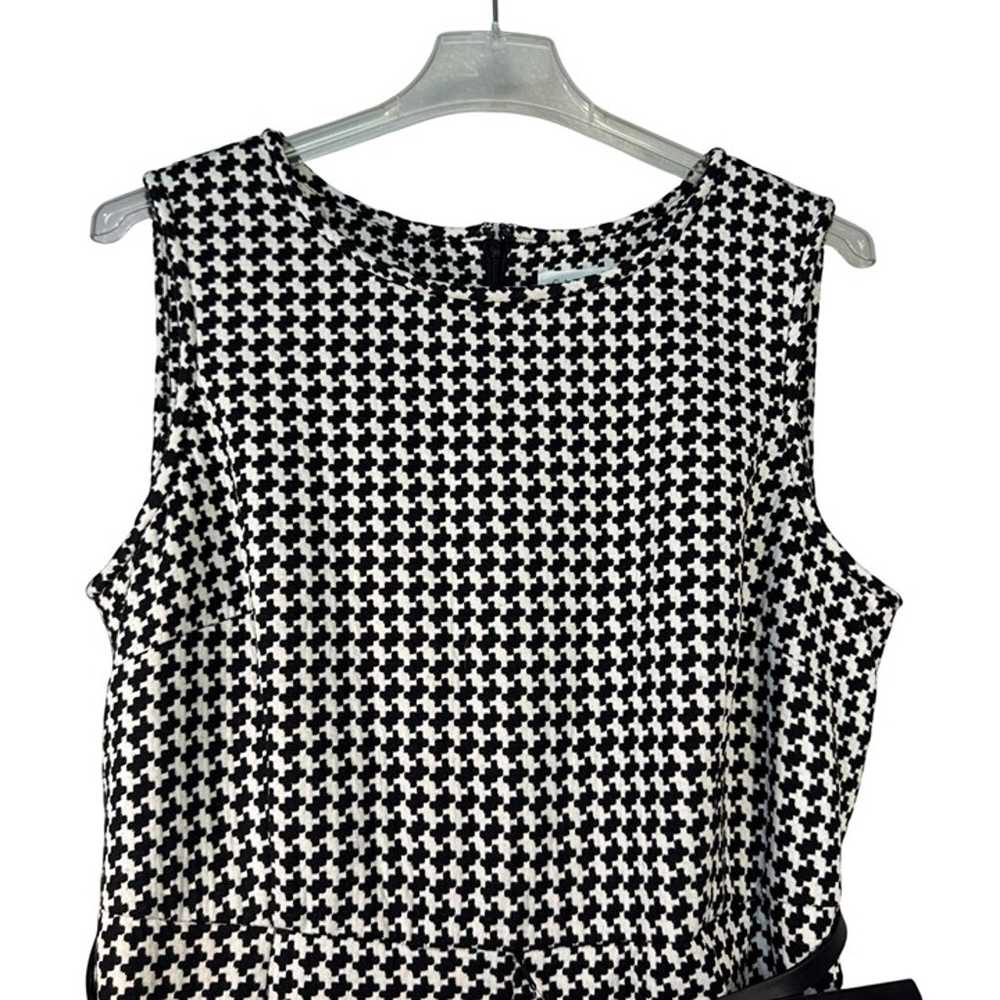 Calvin Klein Womens  Size 18W Houndstooth Sleevel… - image 5