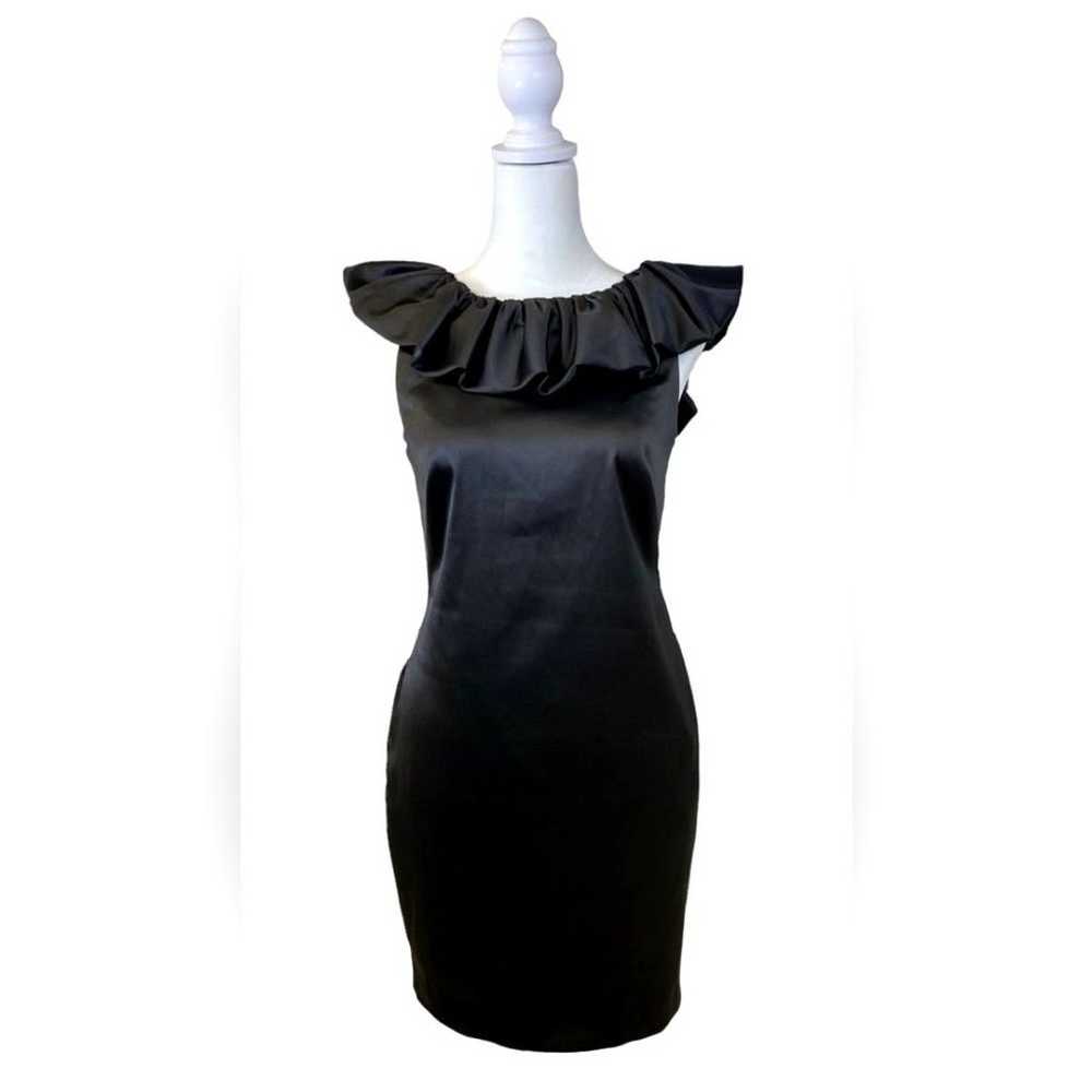 Aidan by Aidan Mattox Black Ruffle Party Cocktail… - image 1