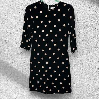 Kate Spade Textured black shift dress beige Larab… - image 1