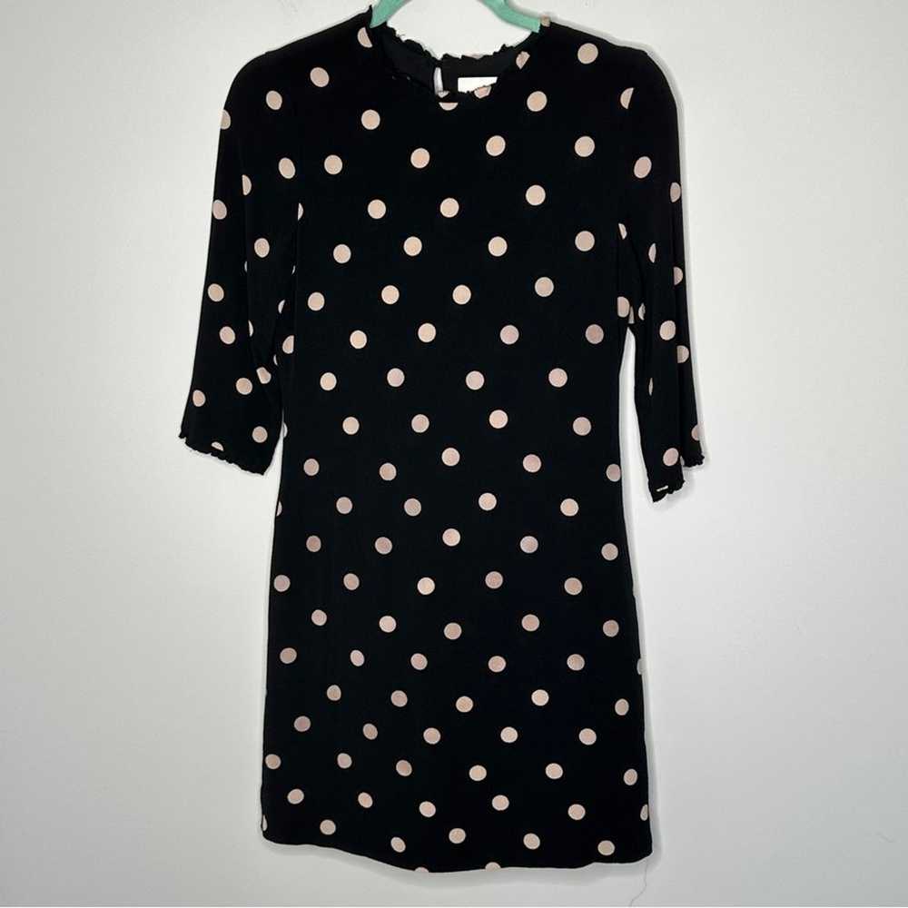 Kate Spade Textured black shift dress beige Larab… - image 5