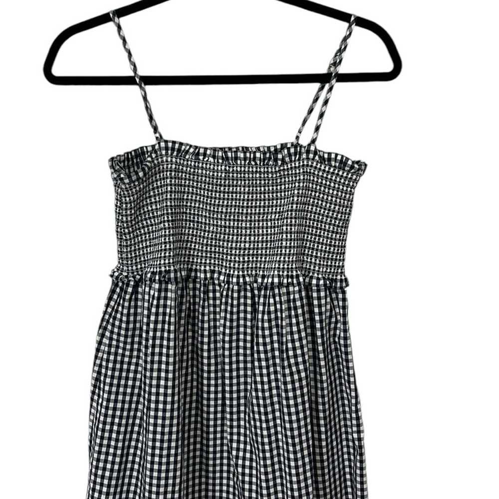 J. crew Smocked cotton poplin midi dress in gingh… - image 6