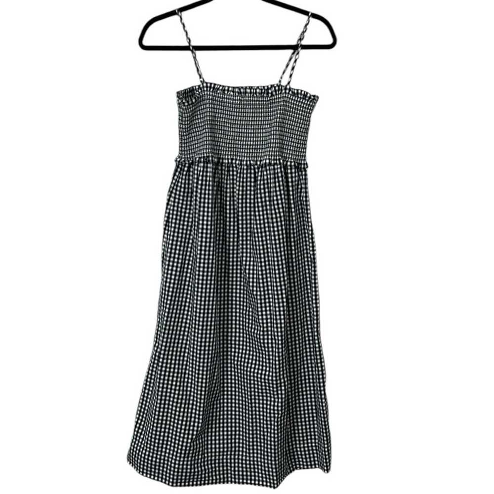 J. crew Smocked cotton poplin midi dress in gingh… - image 7