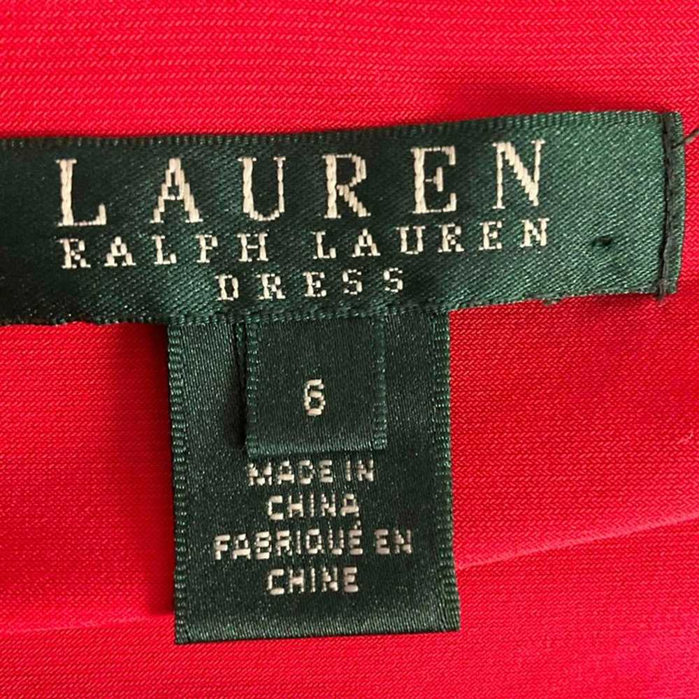 Lauren Ralph Lauren Orangish Red Short Sleeve V-N… - image 2