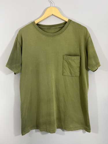 Vintage Vintage Sun Faded Drab Olive Green Blank T