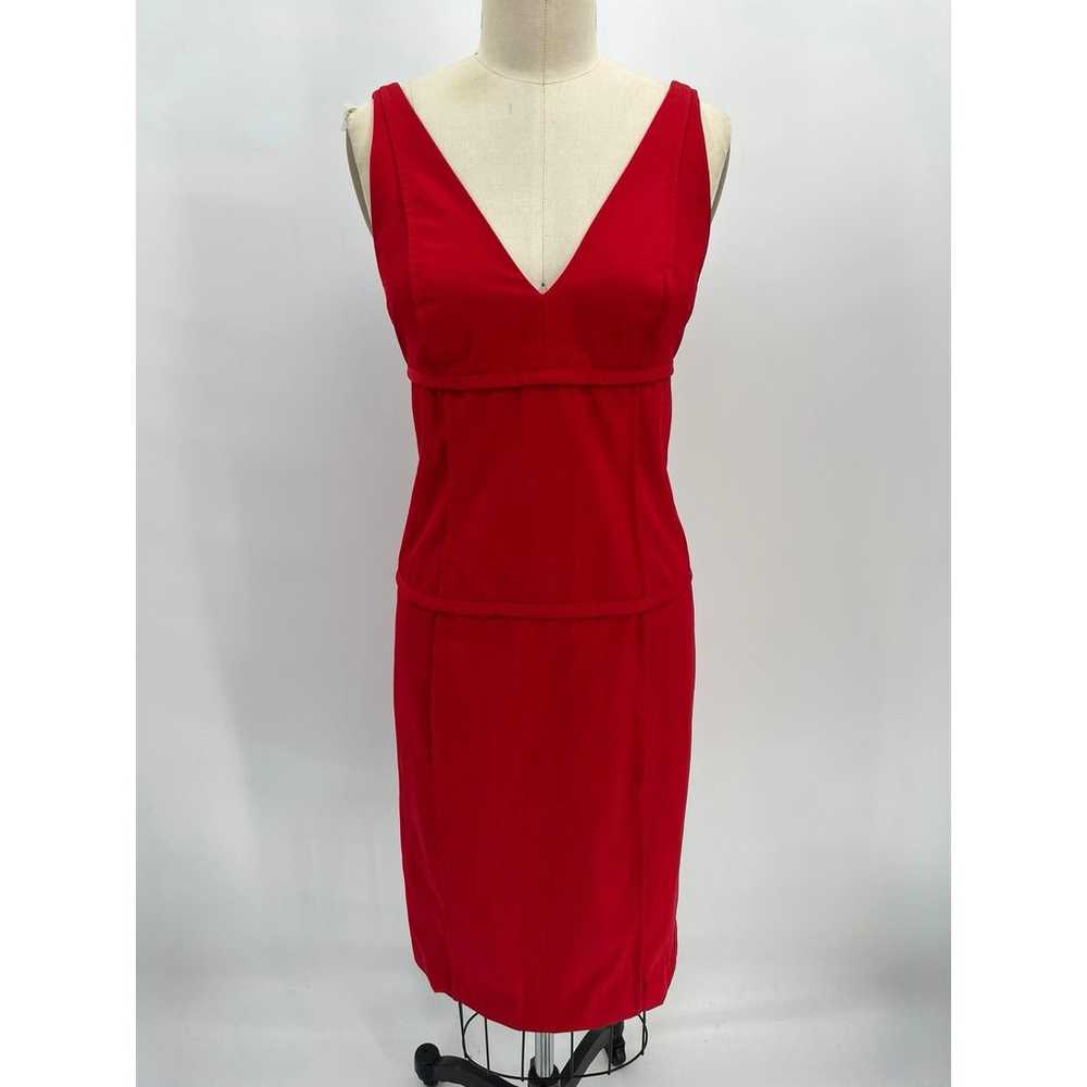 Narcisco Rodriguez Bodycon Sheath Dress Sz 6 Red … - image 1