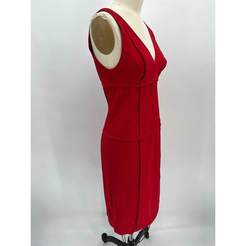 Narcisco Rodriguez Bodycon Sheath Dress Sz 6 Red … - image 2