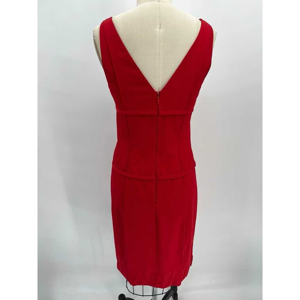 Narcisco Rodriguez Bodycon Sheath Dress Sz 6 Red … - image 3