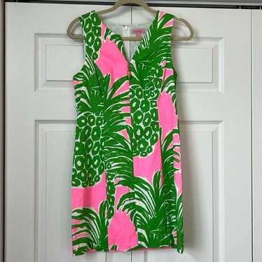 Lily Pulitzer Mila Lined Pineapple Print Shirt Dre