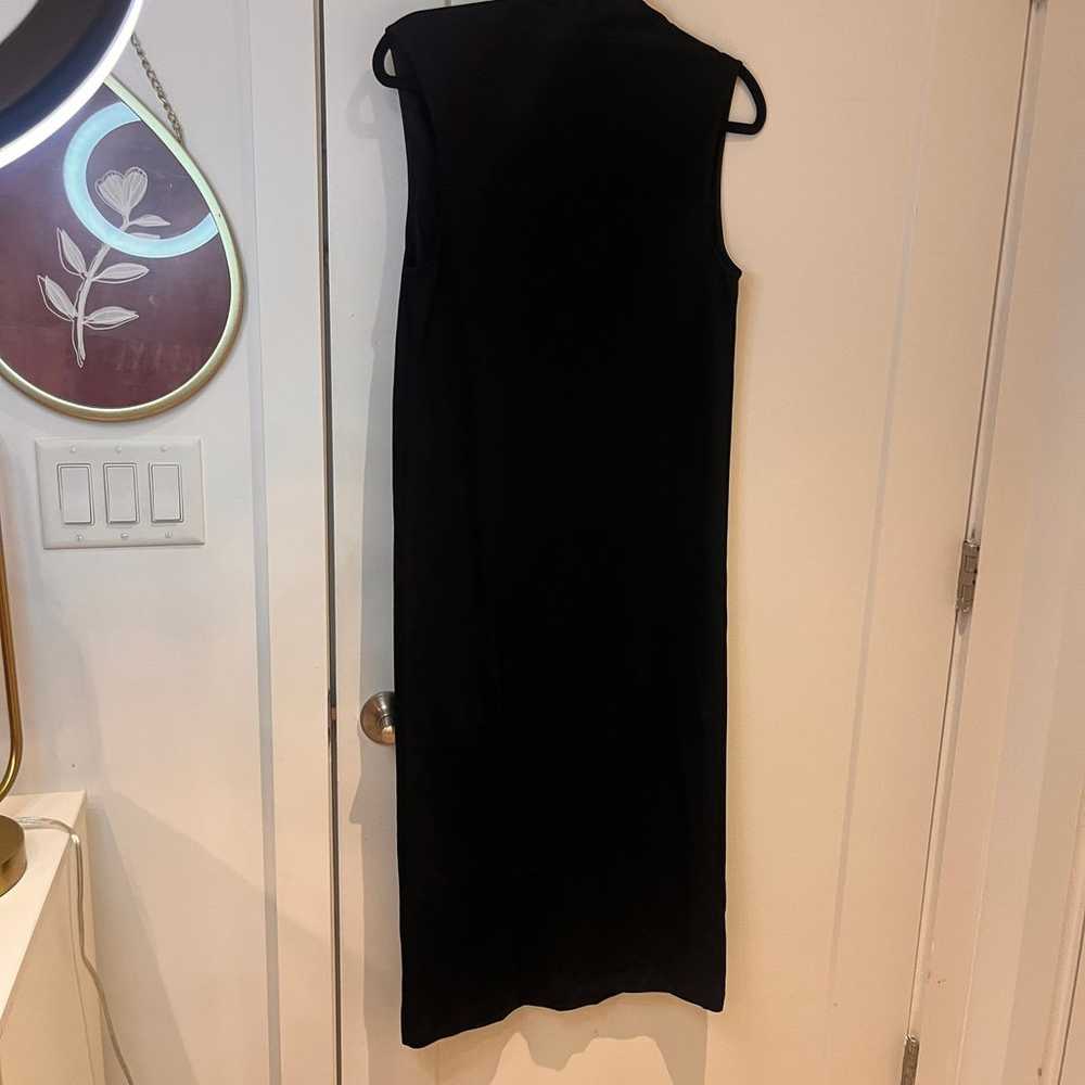 COS Black Mock Neck Sleeveless Midi Dress Small - image 3