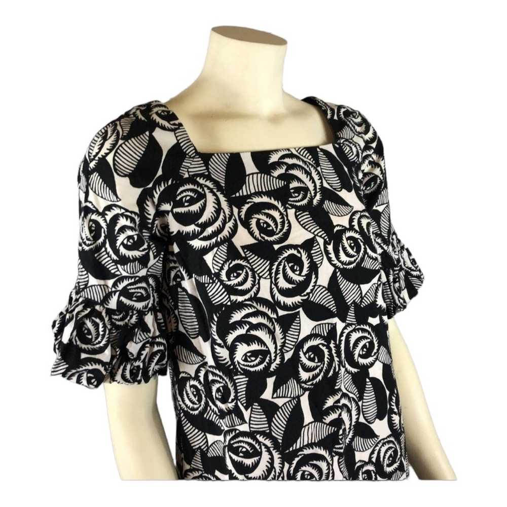 Ivy Jane black & white floral bell short sleeved … - image 6