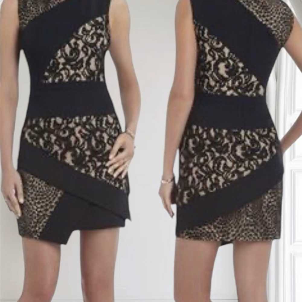 BCBGMaxAzria Black Lace Overlay Dress | Size 6 - image 6