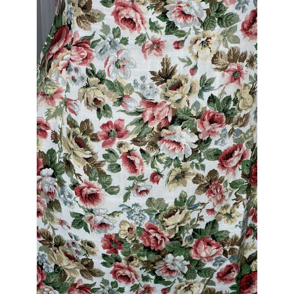 Dress floral rose pink yellow green - image 2