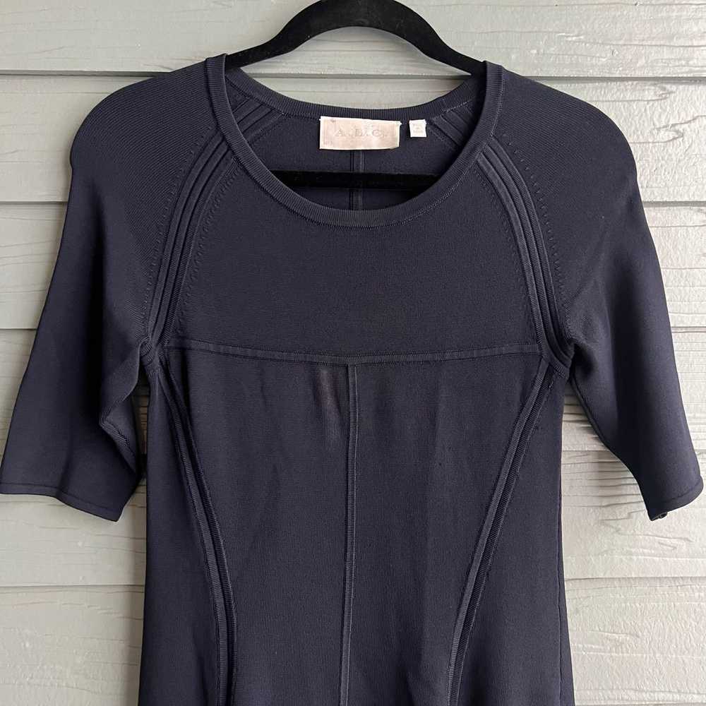 A.L.C. Navy Shelby Seamed Raglan Dress Size Size S - image 4