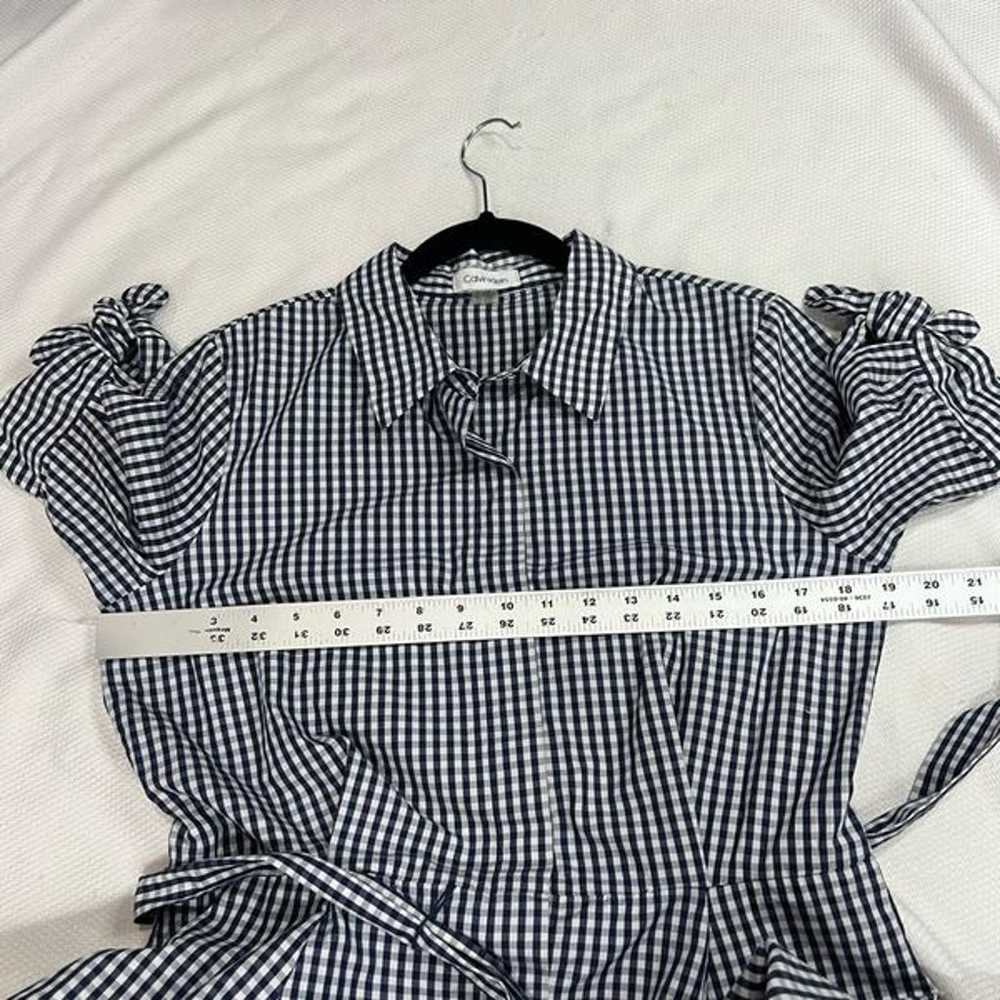 Calvin Klein Gingham Blue White Checkered Print B… - image 7