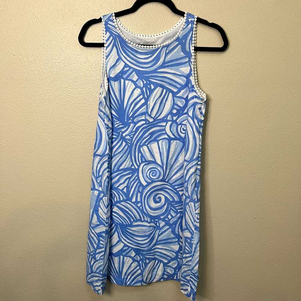 Vineyard Vines Linen Nautilus Shell Swing Dress S… - image 3