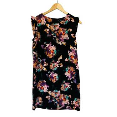 Nicole Miller Floral Multicolored Ruffle Sleeve D… - image 1