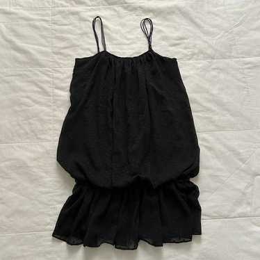 Moussy Black mini bubble hem dress spaghetti stra… - image 1