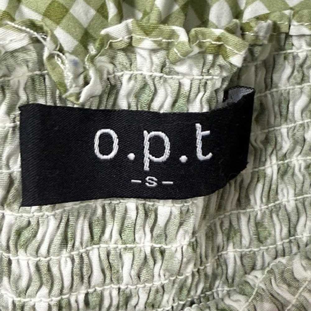 o.p.t Green Gingham Womens Dress Size Small Cotta… - image 3