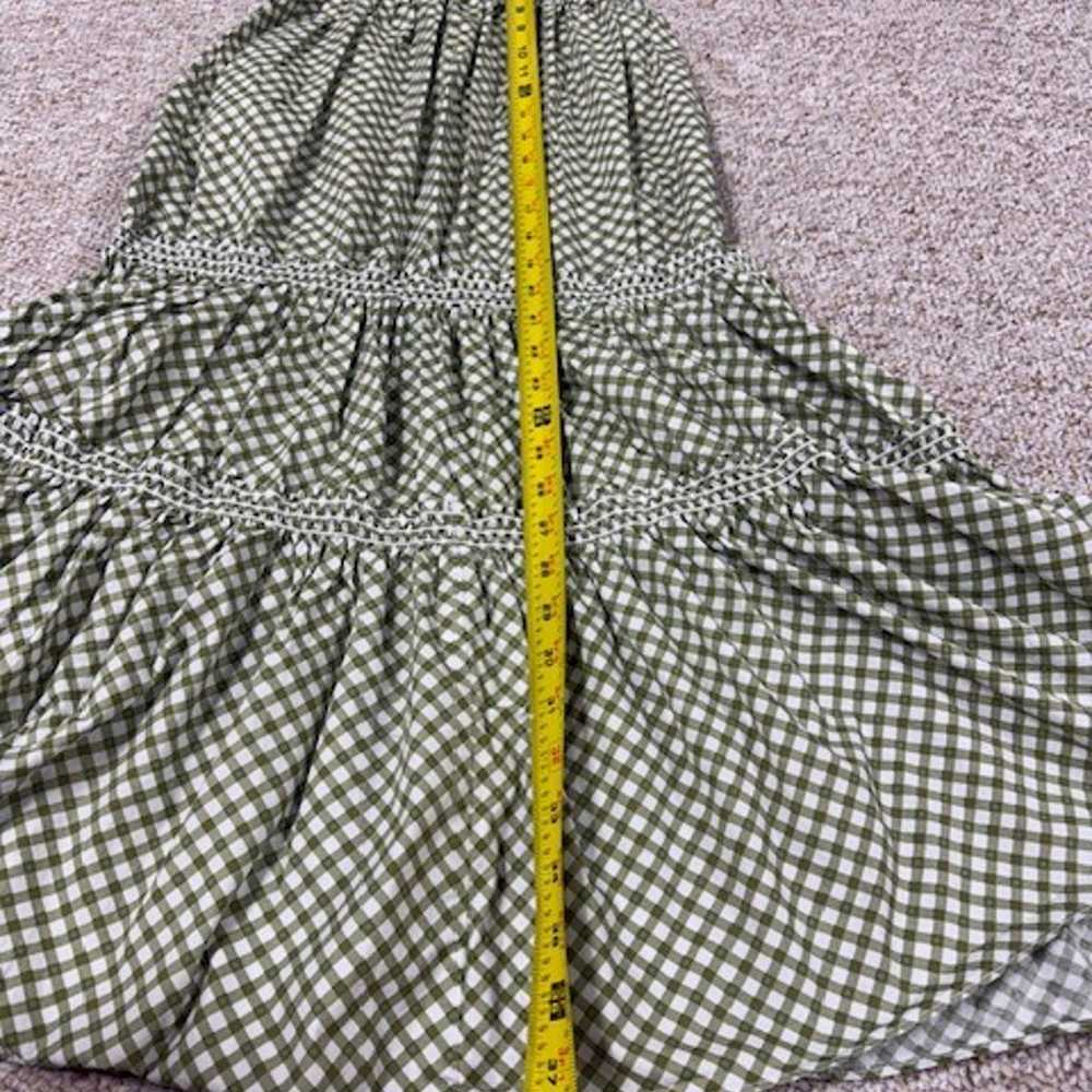 o.p.t Green Gingham Womens Dress Size Small Cotta… - image 7