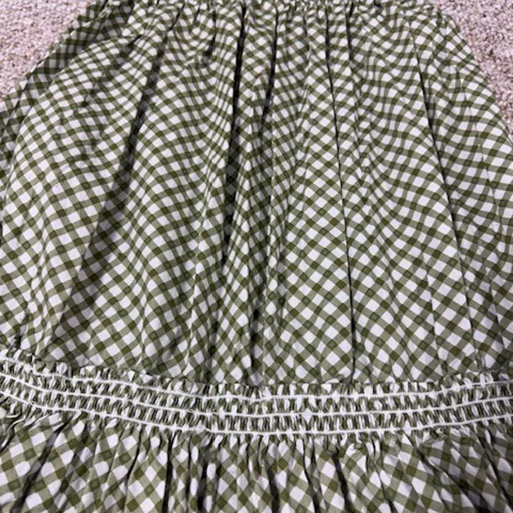 o.p.t Green Gingham Womens Dress Size Small Cotta… - image 9