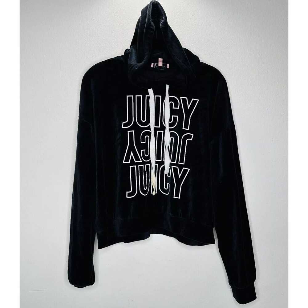 Juicy Couture Juicy Couture Black Velour Long Sle… - image 1